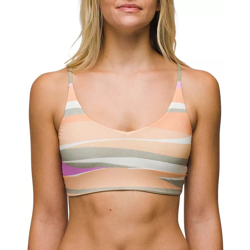 Prana Swim Top Willow Falls Reversible Top Waves Orange Gray Tan XS NWT - Picture 5 of 5
